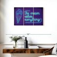 thumbnail image 3 of Elephant Stock Ice Cream Solves Everything Neon Wall Art - Horizontal Multi Panel Canvas - Dining Room Wall Decor - Inspirational And Typography Multi Panel - Blue And Beige Decor - 33" x 20", 3 of 8