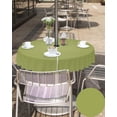 thumbnail image 5 of Olive Green Outdoor Tablecloth with Umbrella Hole and Zipper, Solid Color Table Cover for Round Tables Waterproof Tabletop Collection for Patio, Garden, Picnic, Camping 60R, 5 of 6