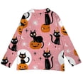 thumbnail image 4 of Evdexr Halloween Sweaters for Women Witch Ghost Graphic Cardigan Sweaters Funny Knit Long Sleeve Button Down Cardigans Open Front Plus Size Jackets L, 4 of 5