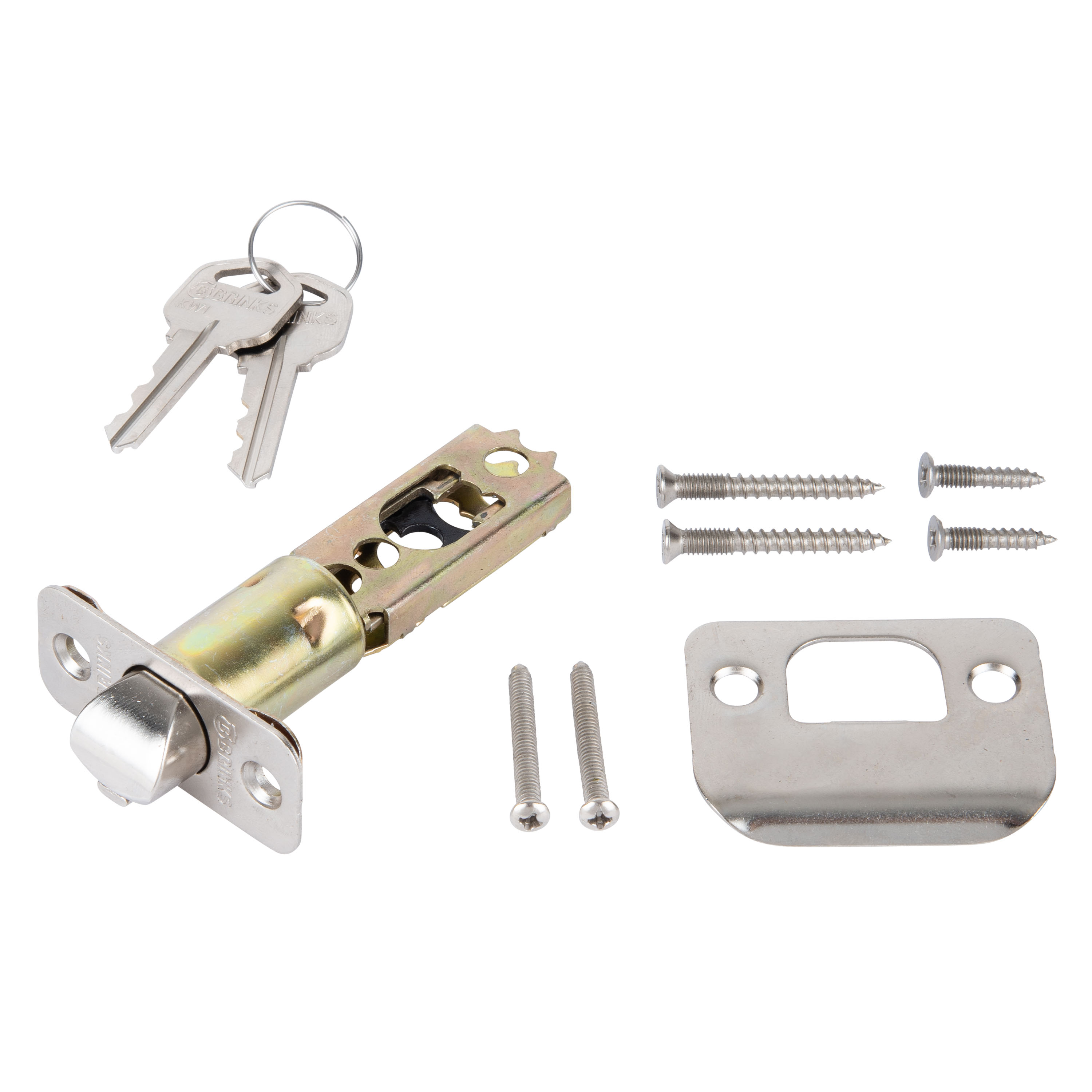 Brinks Keyed Entry Tulip Style Doorknob, Satin Nickel photo 5