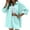 Blue, variant on 70S Disco Outfits for Women Cotton Linen Set Casual Tracksuit Button Down Short Sleeve Shirt Drawstring Shorts Pockets 2 Piece Set Outfit for Women Going Out Plus Size