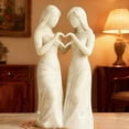 thumbnail image 5 of Pgyong Handmade Resin Sister Sculpture, Friendship Gift for Women, Elegant White Figurine Home Decor, Keepsake for Sister, Birthday Gift Idea, 5 of 9