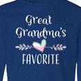 thumbnail image 4 of Inktastic Great Grandmas Favorite- Heart Great Grandchild Long Sleeve Youth T-Shirt, 4 of 5