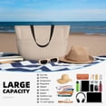 thumbnail image 5 of Wukai Brown Gingham Print Zipper Bag,large Beach Tote Bag,Waterproof Sandproof Bag,Grocery and Picnic Tote Travel Bag, 5 of 5