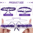 thumbnail image 2 of Minnieouse 2 pack/lote Liga de boda cómoda con aplicación amplia anillo para pierna lazo para pierna nupcial diario Accesorios de disfraces Blanco lechoso, 2 of 6