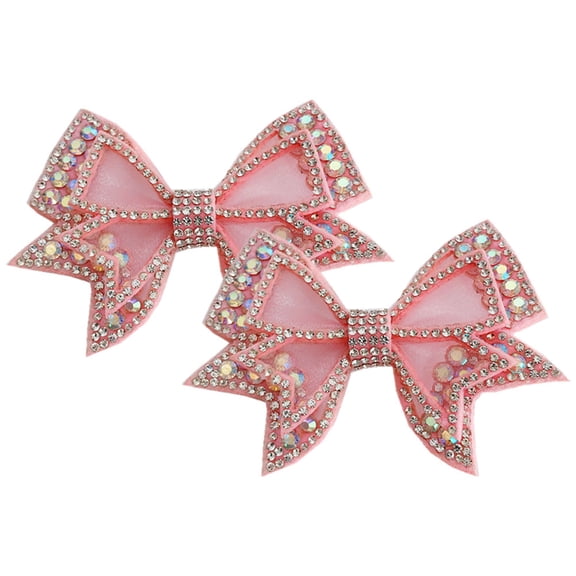 Small Bow Decor Shoe Charms for Pumps Heel Accessories Pink