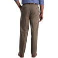 thumbnail image 3 of Haggar Men's Iron Free Premium Khaki Classic Fit Flat Front Expandable Waist Casual Pant Regular and Big & Tall Sizes Standard 32W x 32L Toast, 3 of 6