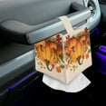 thumbnail image 7 of POLERO Square Tissue Box Cover, Waterproof Pu Leather Car Tissue Holder with Metal Button Thanksgiving Pumpkin Napkin Holder Organizer for Bathroom, Bedroom, Hotel, Office Desk 5.1"X5.1"X5.5", 7 of 7