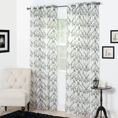 Tahoe Charcoal - Somerset Home Valencia Embroidered Curtain Panel