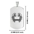 thumbnail image 2 of Stainless Steel Cancer Zodiac (Crab) Dog Tag Pendant Necklace, 2 of 3