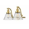 thumbnail image 1 of Innovations 515-2W-SG-G44 Large Cone 2 Light Bath Vanity Light part of the Franklin Restoration Collection, Satin Gold, 1 of 2