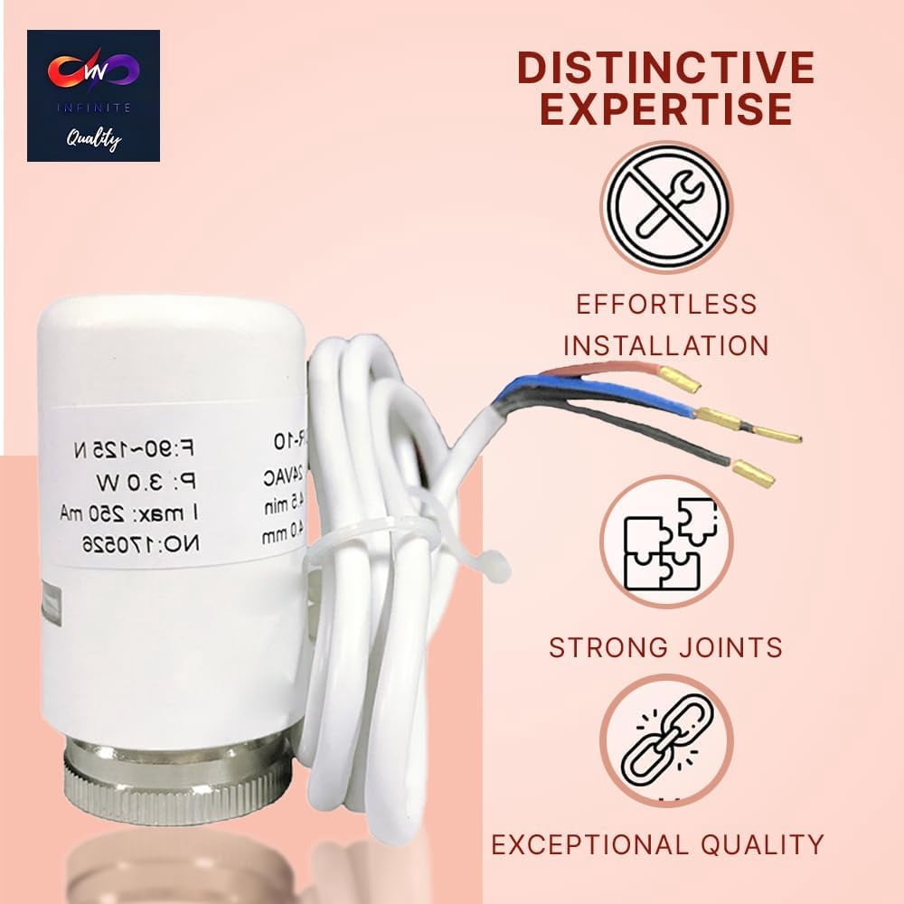 DMNI 4 Wire Thermal Actuator - 24 Volts Thermal Actuator - Radiant Floor Heating Manifold