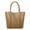 Khaki, variant on Mini Tote Bags for Women Leather Handbag Purse with External Pockets Ladies Weekend Shopping Phone Underarm Bag White