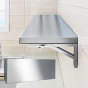 Stainless Steel Folding Wall Shelf 71" X 12",Food Truck Folding Shelf,304 Stainless Steel Shelves,Folding Concession Shelf Drop Down Food Truck Kitchen, Restaurant, Garage, Laundry, Utility Room