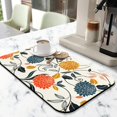 thumbnail image 2 of Washable Rubber Colorful Floral Dish Drying Mats for Kitchen Counter Home Large Coffee Bar Pad Accessories and Decor for Utensils Stemware 19.5''x12'', 2 of 7