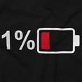 thumbnail image 2 of Funny 1 Percent Low Battery Drained Men's Graphic T Shirt Tees Brisco Brands S, 2 of 6