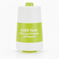 Sedona Designz 6000 Yard Spool White Sewing Thread 100 Percent Polyester All Purpose Overlock Cone