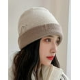 thumbnail image 4 of CoCopeaunt Women Beanie Skull Hat Slouchy Cable Knitted Warm Fuzzy Cap Stretch Thick Trendy Hats, 4 of 6