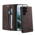 thumbnail image 2 of Dteck for Samsung Galaxy S23 Ultra Case, Shockproof Wallet Card Holder RFID Blocking Kickstand Magnetic Leather Folio Flip Case, Brown, 2 of 9