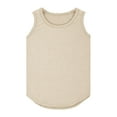 thumbnail image 3 of XADYUY Girls Tank Tops Tops 14-16 Summer Crewneck Sleeveless Toddler Tank Tops Girls Cute Solid Color Loose Dancewear,13-14 Years Beige, 3 of 4