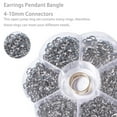 thumbnail image 1 of Bracelets Open Jump Rings Set Pendant Jewelry Making Accessories Jewelry Making 4-10mm Connectors Kit Jewellery Findings Handicraft Accessories Silver, 1 of 8