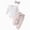 H1754-White, variant on TOWED22 Newborn Infant Girl Fall Winter Clothes 3-Piece Set Long Sleeve Round Neck Romper Jumpsuit Ribbed Pants Headband Outfits Set(Light Green,18-24 M)