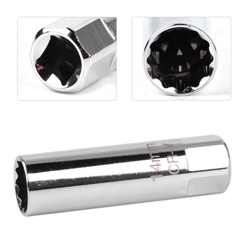 MIXFEER 14mm Thin Wall Spark Plug Socket 3/8Inch Drive 12Point Spark