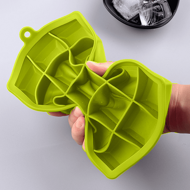 Easy Release Silicone Ice Cube Tray,Square Ice Cubes per Tray Ideal for  Cocktails,Whiskey and Frozen Treats - black 
