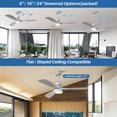 thumbnail image 4 of Sofucor 52" Silver Modern Ceiling Fan with Integrated LED Light and Remote Control, 4 of 9