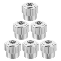 Clispeed 6pcs Shower Knob Replacement Plastic Ergonomic Grip Silver for Bathtub and Kitchen