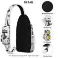 thumbnail image 3 of Sling Backpack,Halloween Witch Hats and Bats Crossbody Bag with Water Bottle Holder,Waterproof Sling Bag for Men/Women with Chest Phone Holder for Hiking,Travel, 3 of 6