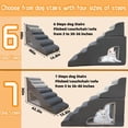 thumbnail image 4 of Escaleras para perros Necrely de 7 peldaños para camas de 91 cm de altura, perros pequeños, 34 kg, 4 of 6