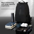 thumbnail image 3 of Large Capacity Waterproof Motorcycle Helmet Backpack: Versatile Double-Shoulder Bag for Biking, Travel & Outdoor Adventures – Durable Construction with Easy Access Design, Fits Full Helmets &, 3 of 6