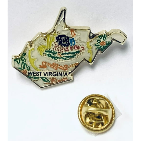 6 Pack of West Virginia State Lapel Pins