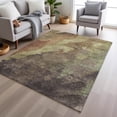 thumbnail image 4 of HomeRoots 628100 8 x 10 ft. Brown & Fern Green Abstract Washable Transitional Indoor & Outdoor Rectangle Area Rug, 4 of 9