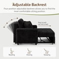 thumbnail image 5 of Marrber 52" 3-in-1 Convertible Sofa Bed Sleeper Loveseat, Plush Corduroy with Reclining Backrest & Cup Holders for Small Space, 5 of 9