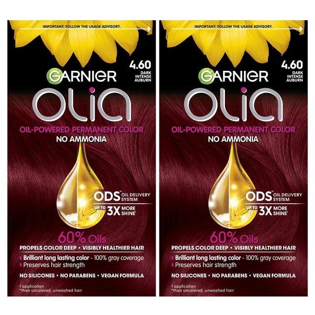 Tinte para el cabello Garnier Olia sin amoniaco 4.60 castaño oscuro, 2 x 60 ml