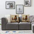thumbnail image 3 of COMIO Animlas Pillow Cover Horses and Kids Run in Fields Farm Farmhouse Decorative Throw Pillow Cover Square Cushion Case for Home Sofa Couch Decoration 2pc, 3 of 6