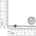 thumbnail image 4 of Gem Stone King 18K Rose Gold Plated Silver London Blue Topaz and White Moissanite Tennis Bracelet for Women (5.08 Cttw, Gemstone Birthstone, Heart Shape 8MM, 7.25 inch), 4 of 6