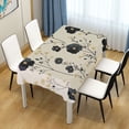 thumbnail image 3 of Yayeee Tablecloths for Rectangular Tables 54 x 72 inch Party Table Cover, Small Black Flowers, 3 of 6