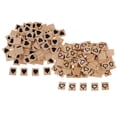 thumbnail image 3 of 100 mini bloques de madera con forma de cubo, rompecabezas, artesanía, azulejos con estampado de corazón, adorno para boda, fiesta, decoración del hogar, 20 mm Natural, 3 of 9