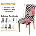 thumbnail image 6 of Retro Floral Dining Chair Covers 4 Pack Romantic Blossom and Wildflower Print Washable Polyester Stretch Slipcovers Removable Seat Protector for Country Kitchen, 6 of 7