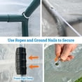 thumbnail image 4 of SUNRISEUMBRELLA Portable Greenhouse 2 Velcro Roll-up Doors Large Walk-in Steel Heavy Duty Transparent PE Cover Gardening Plant Hot Outdoor House, 4 of 5