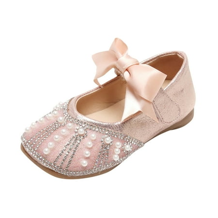 

nsendm Shoes Shoes Glitter 16Y Shoes Flower Kids Princess Baby School Heels Wedding Bridesmaids Dress Girls Toddler Jellies Sandal Pink 18 Months