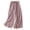 Purple, variant on Women's Embroidered Wide Leg Pants, Cotton Linen Cropped Trousers with Elastic Drawstring Waist, Comfortable Breathable Summer Lounge Pants for Women Beige L
