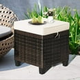 thumbnail image 4 of GHooa 2 Pieces Outdoor Patio Ottoman, All Weather Rattan Wicker Ottoman Seat, Patio Rattan Furniture, Outdoor Footstool Footrest Seat w/Removable Cushions, 4 of 10