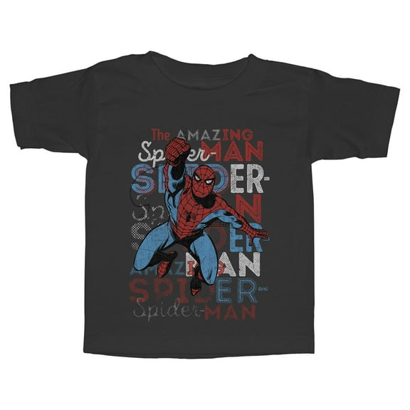 Toddler's Marvel Amazing Spider-Man Jump  Graphic Tee Black 2T