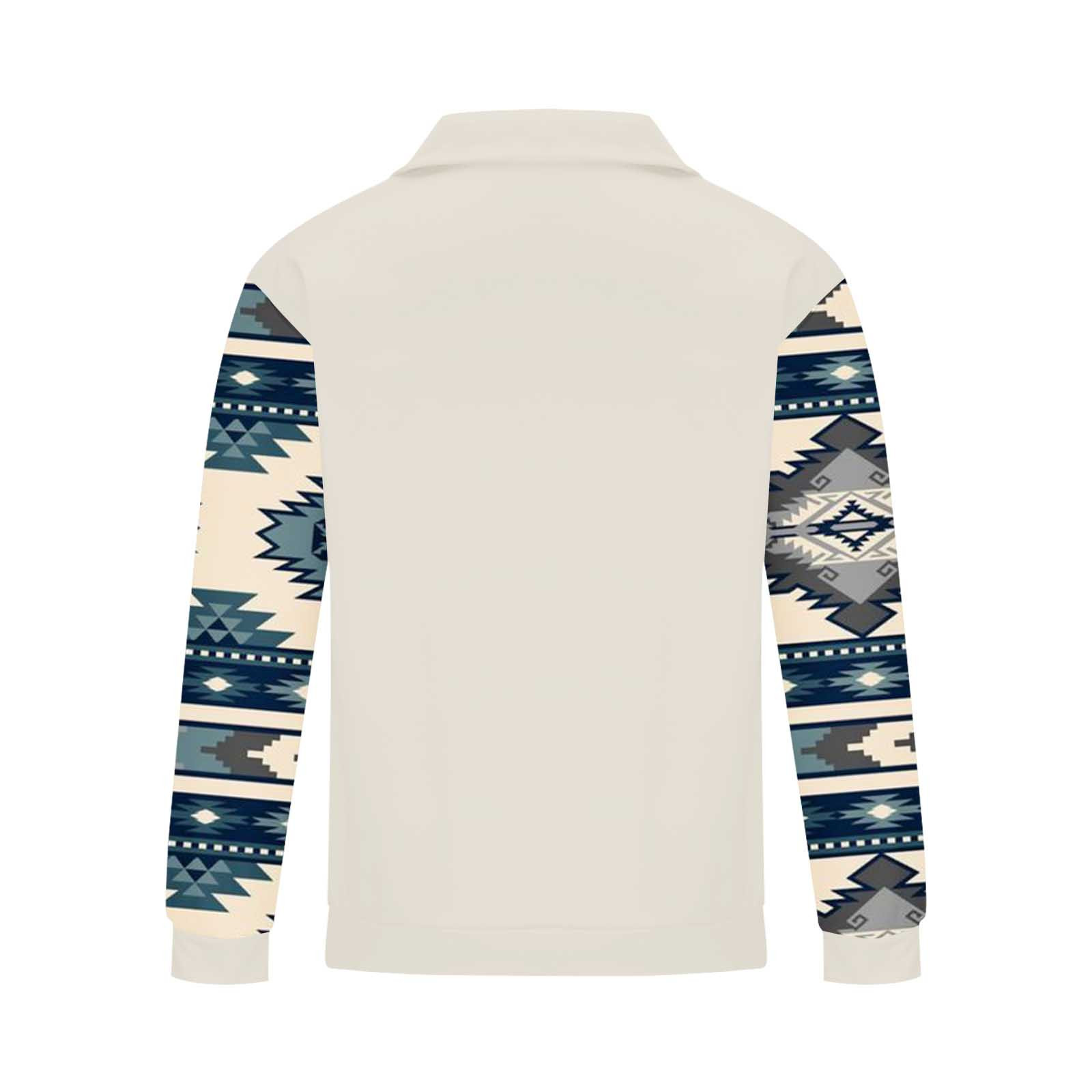 Men's Western Ethnic Print Sweatshirts 1/4 Zip Long Sleeve Pullover ...