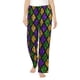 thumbnail image 1 of Fotbe Mardi Gras Shiny Green Purple Pantalones de Pijama para Mujer, Pantalones de Dormir, Pantalones Pj con Cordón y Bolsillos-Medium, 1 of 6