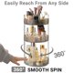 thumbnail image 3 of Organizador de maquillaje Asayuee 360, giratorio, 3 niveles, gris, 3 of 5
